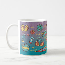 Taza De Café Verano Beach de dos tonos de café Mug
