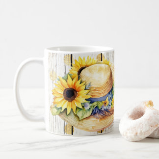 Taza De Café verano con vintage de girasoles