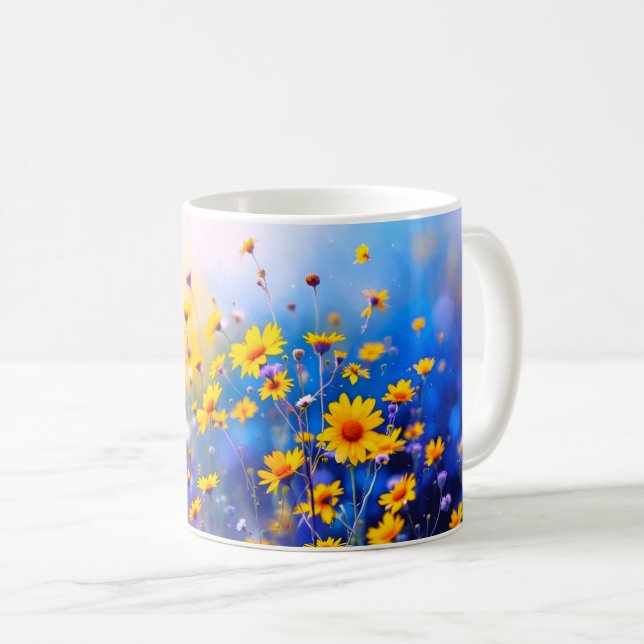 Taza De Café Verano de flores silvestres (Anverso derecho)