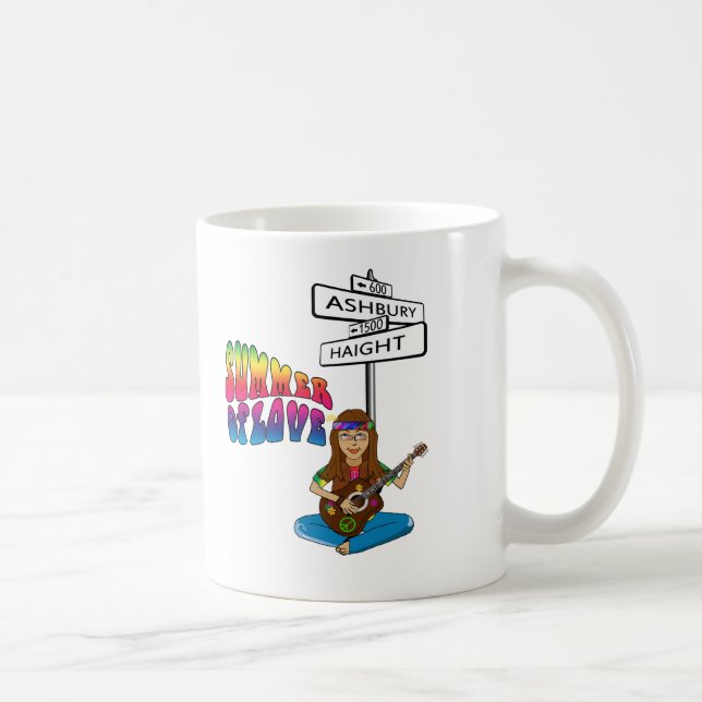 Taza De Café Verano de Haight Ashbury del amor (Derecha)