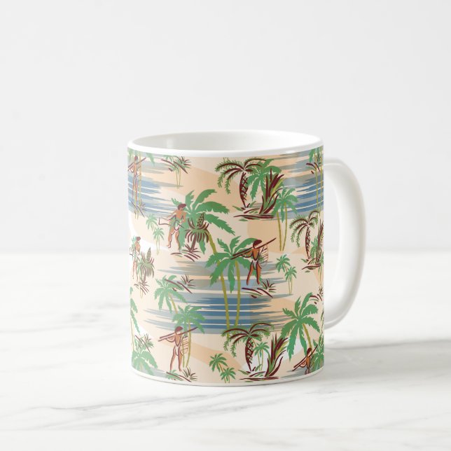 Taza De Café Verano de la playa de Aloha Hawaii (Anverso derecho)