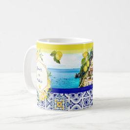 Taza De Café Verano en Positano Mug Lemons Vietri Tile