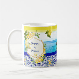 Taza De Café Verano en Positano Mug Lemons Vietri Tile