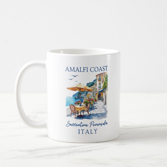 Taza De Café Verano escénico de la costa de Amalfi Italia (Izquierda)
