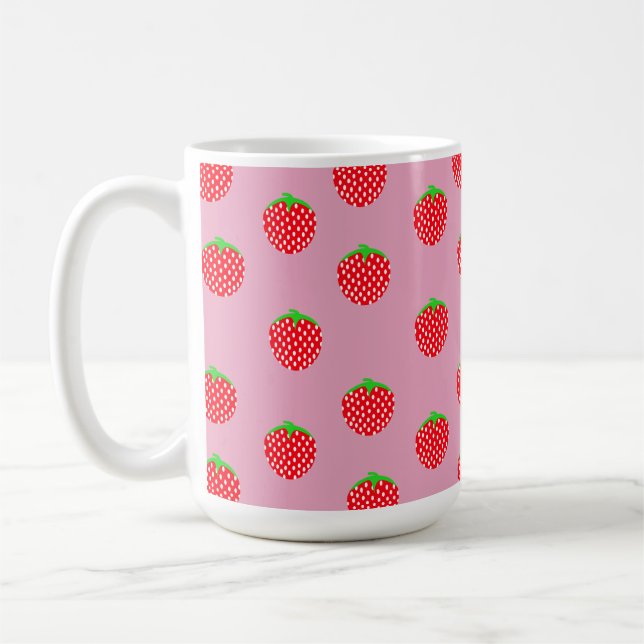 Taza De Café Verano Hermoso de Fresa (Izquierda)