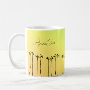 Taza De Café Verano tropical colorido y de moda