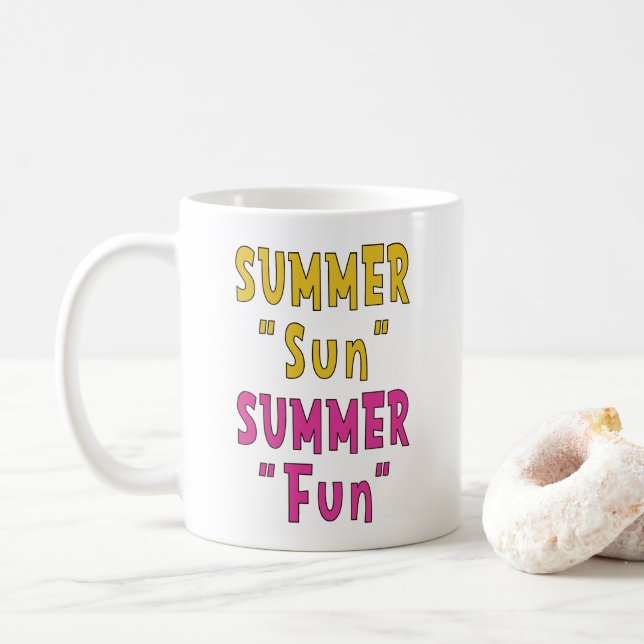 Taza De Café Verano verano divertido (Con donut)