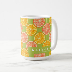 Taza De Café Verano verde naranja