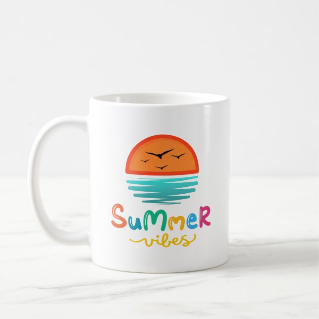 Taza De Café Verano Vibes Sol Y Mar (Izquierda)