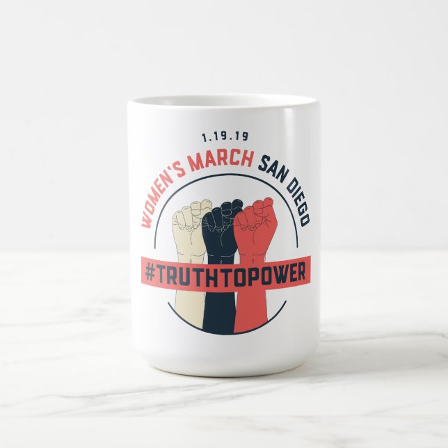 Taza De Café Verdad de marzo de las mujeres para accionar la (Centro)