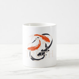 Taza De Café Verdad: símbolo japonés de koi de vivir auténtico