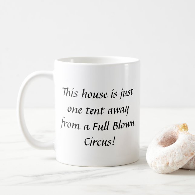 Taza De Café Verdadero circo de la familia divertida (Con donut)