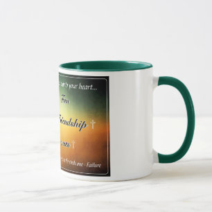 Taza de café verde 11oz de "cinco f"