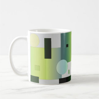 Taza De Café Verde Abstracto Cuatro 