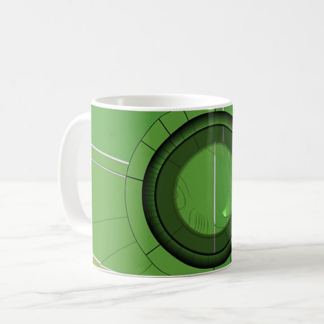 Taza De Café Verde Abstracto Dos (Anverso izquierdo)