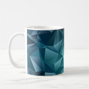 Taza De Café Verde azul oscuro: Resumen del diseño de cristal
