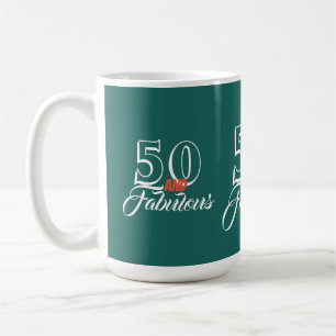 Taza De Café Verde azulado 50 y fabulosa fiesta de cumpleaños