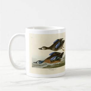 Taza De Café Verde azulado de ala azul de los pájaros de Améric