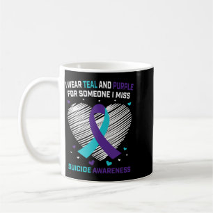 Taza De Café Verde azulado púrpura para alguien que extraño Con