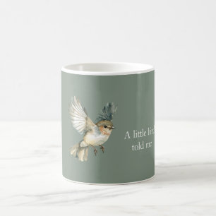 Taza De Café Verde Blanco Un Pajarito Me Lo Dijo