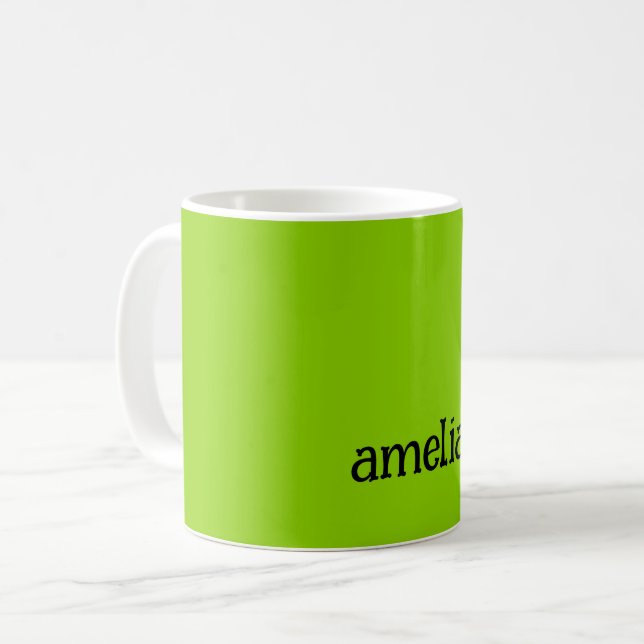 Taza De Café Verde Brillante De Moda Personalizado (Anverso izquierdo)