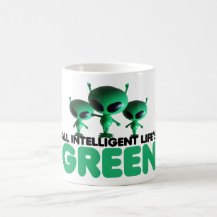 Taza De Café Verde chistoso
