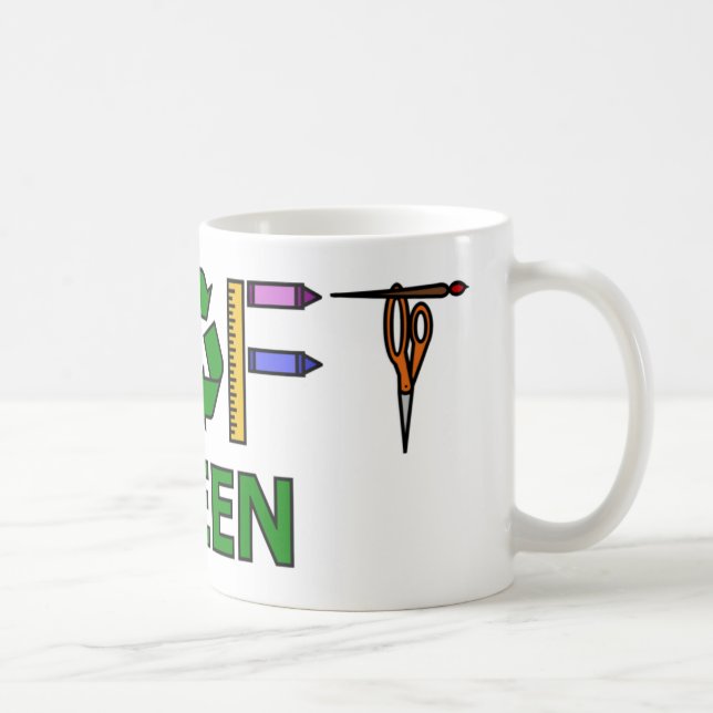 Taza De Café Verde del arte (Derecha)