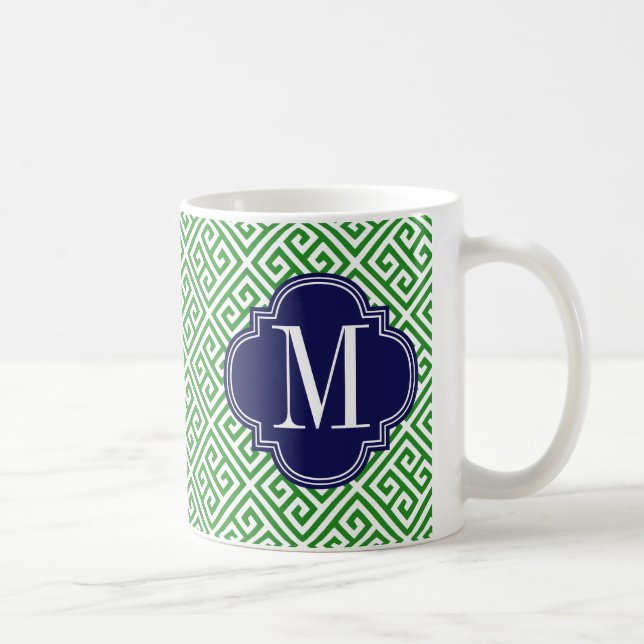 Taza De Café Verde femenino y personalizado griego del modelo (Derecha)