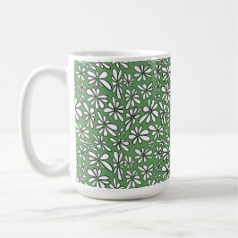 Taza De Café Verde floral