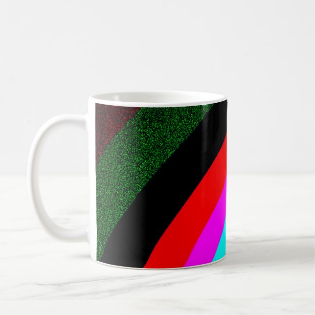 Taza De Café verde, negro, brillante, brillante y hermoso RMdes (Izquierda)