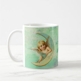 Taza De Café Verde Personalizado del Ángel Celestial