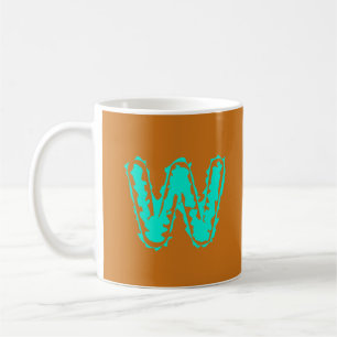 Taza De Café Verde tóxico de monograma espeluznante sobre Naran
