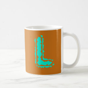 Taza De Café Verde tóxico de monograma espeluznante sobre Naran
