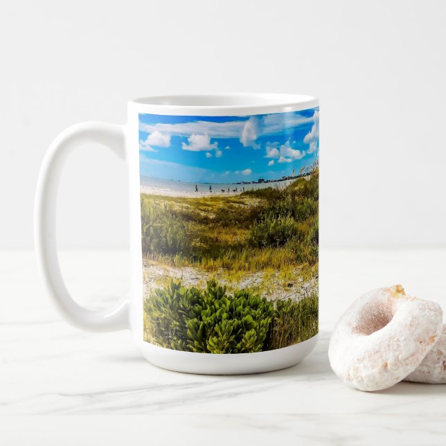 Taza De Café Verdes de playa (Con donut)