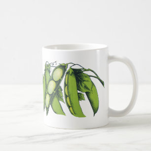 Taza De Café Verduras Antiguas; Judías Lima, Alimentos de Granj
