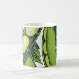 Taza De Café Verduras antiguas; judías lima, alimentos de granj