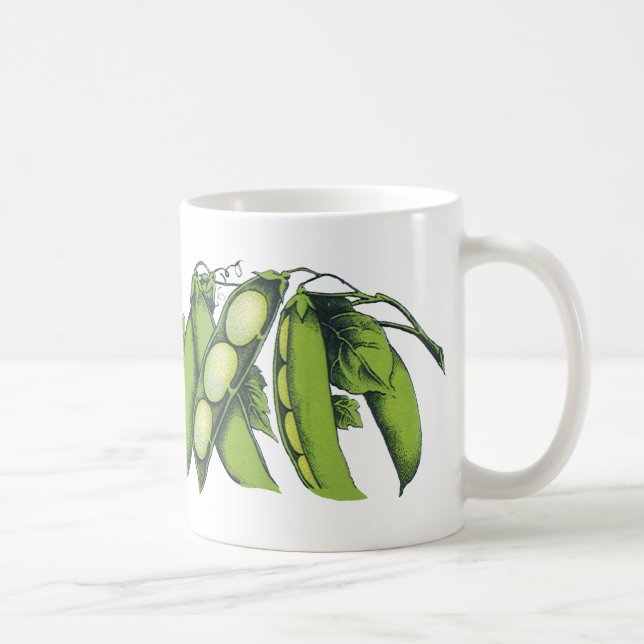 Taza De Café Verduras de cosecha; alubias de Lima, alimentos de (Derecha)