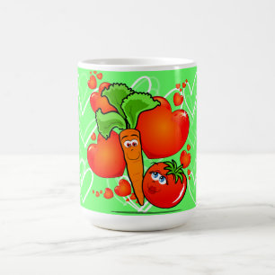 Taza De Café Verduras enamoradas, atragantadas