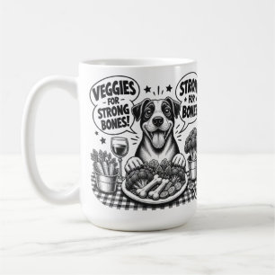 Taza De Café ¡Verduras para huesos fuertes! - Día Mundial Vegan