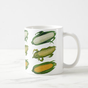Taza De Café Verduras Saludables de Comida Antigüa, Maíz Fresco