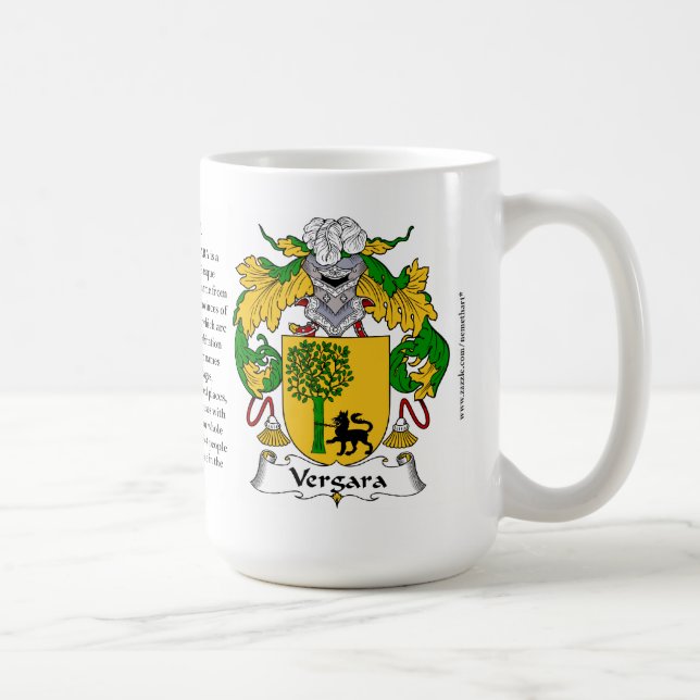 Taza De Café Vergara, el origen, el significado y el escudo (Derecha)