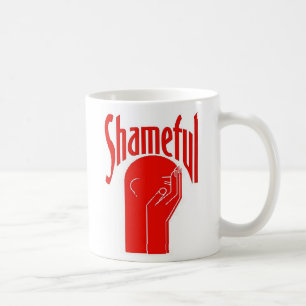 Taza De Café Vergonzosa camiseta gráfica grande