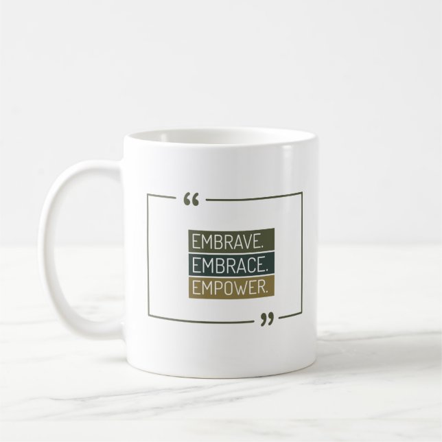 Taza De Café Vergüenza, abrazo, empoderamiento (Izquierda)