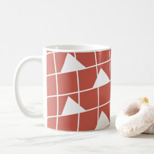 Taza De Café Verificaciones Geométricas Patrón de Triángulo