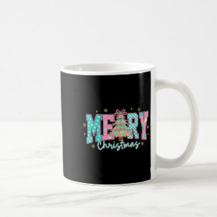 Taza De Café Verificador de la cafetera Retro Pink Merry Christ