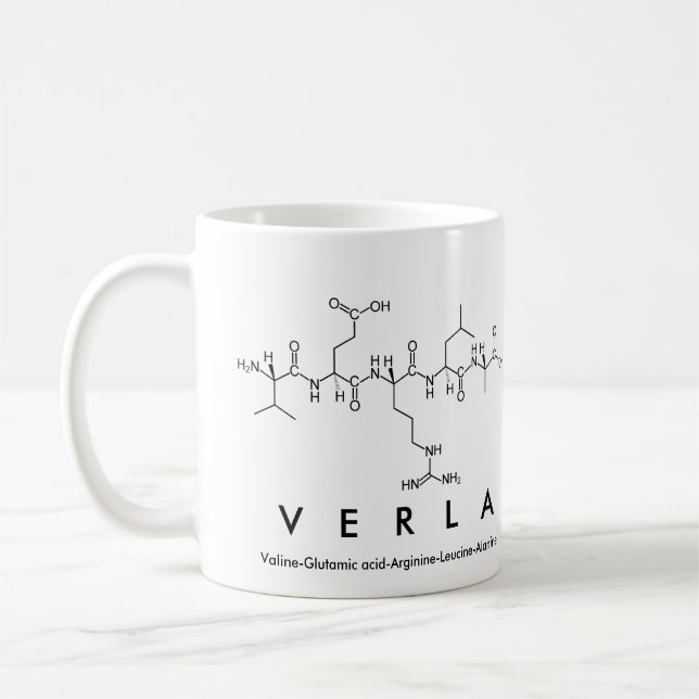 Taza De Café Verla peptide nombre mug (Izquierda)