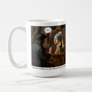 Taza De Café Vermeer trabajando en Muchacha con Arete de Ostra.