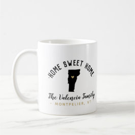 Taza De Café Vermont Home Sweet Home Family Monogram Mug