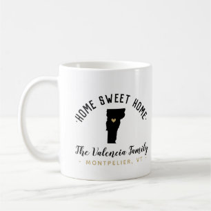 Taza De Café Vermont Home Sweet Home Family Monogram Mug