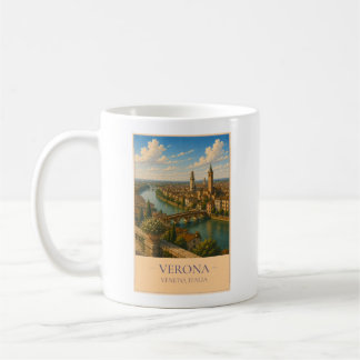 Taza De Café Verona, Italy – Vintage Travel Mug